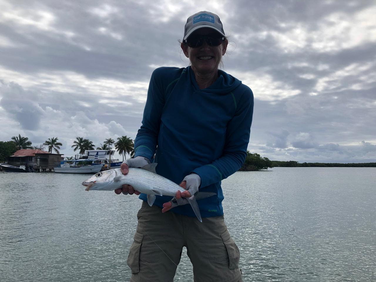 Scenic Roatan flats fishing water